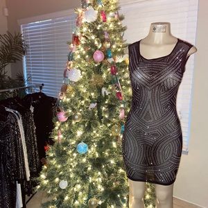 Black bling dress